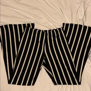 Black and White Striped Bellbottoms